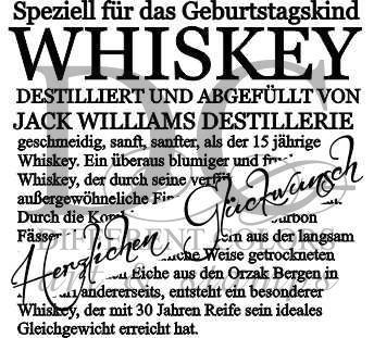 Whiskey speziell für das Geburtstagskind