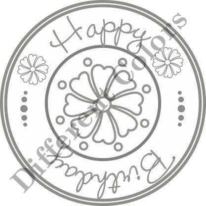 Happy Birthday flower circle